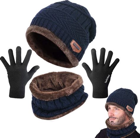 Gorros y guantes de lujo para Hombre 